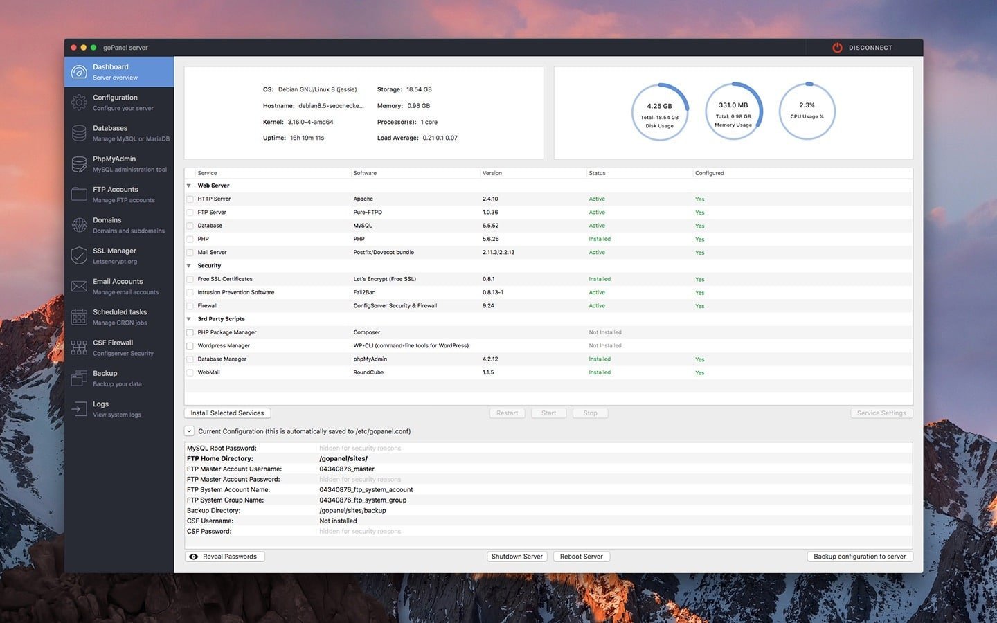 goPanel 2 screenshot 2